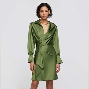 SIMKHAI - Talit Draped Satin Mini Dress